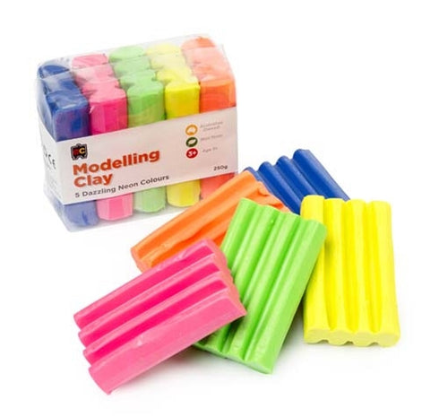 Fluorescent Neon Coloured Modelling Clay